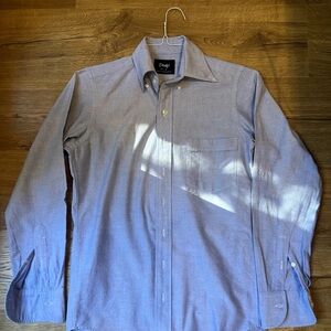 Drakes Blue OCBD 14.5